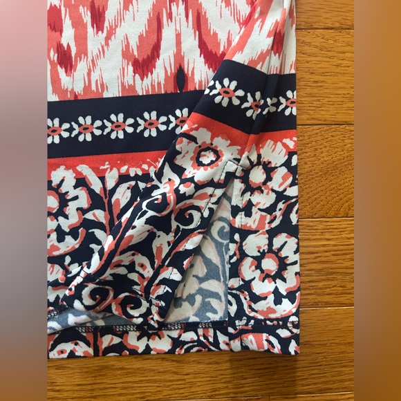 Susan Graver Tunic Womens Size 3XP Multicolor Liquid Knit Top 3/4 Sleeve Blouse - Picture 5 of 8